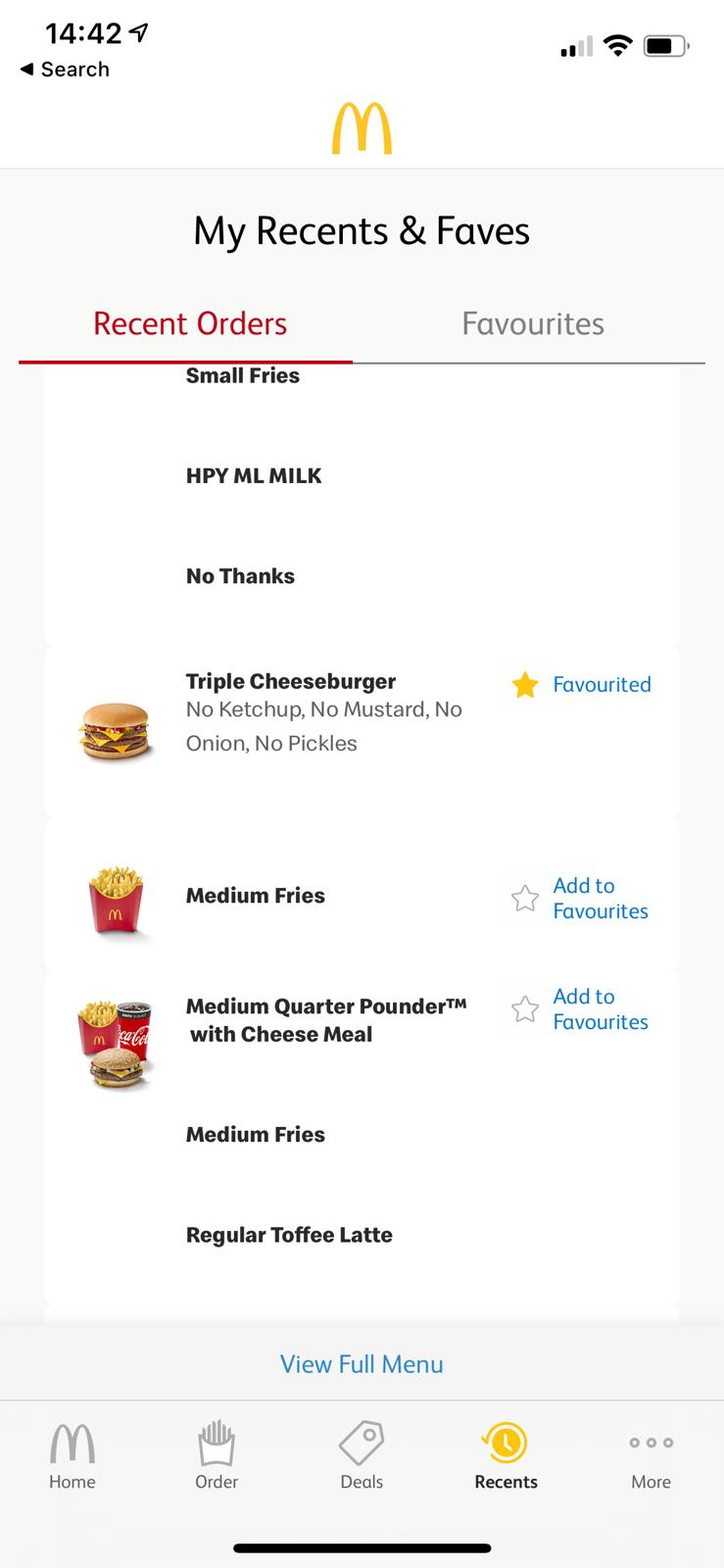 McDonalds complaint Missing half my order