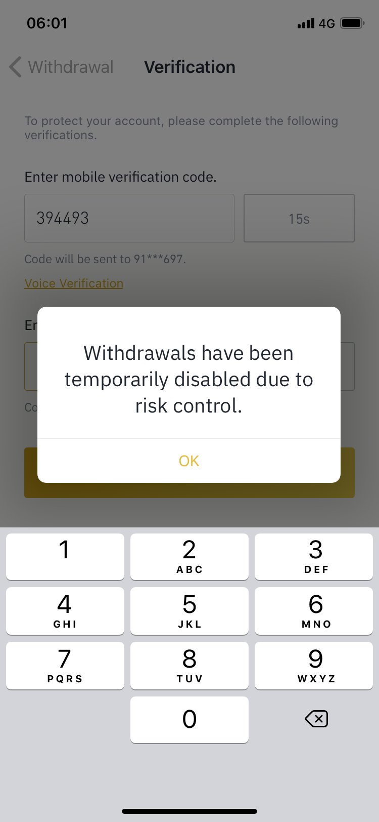 Binance complaint Withdrawal issue