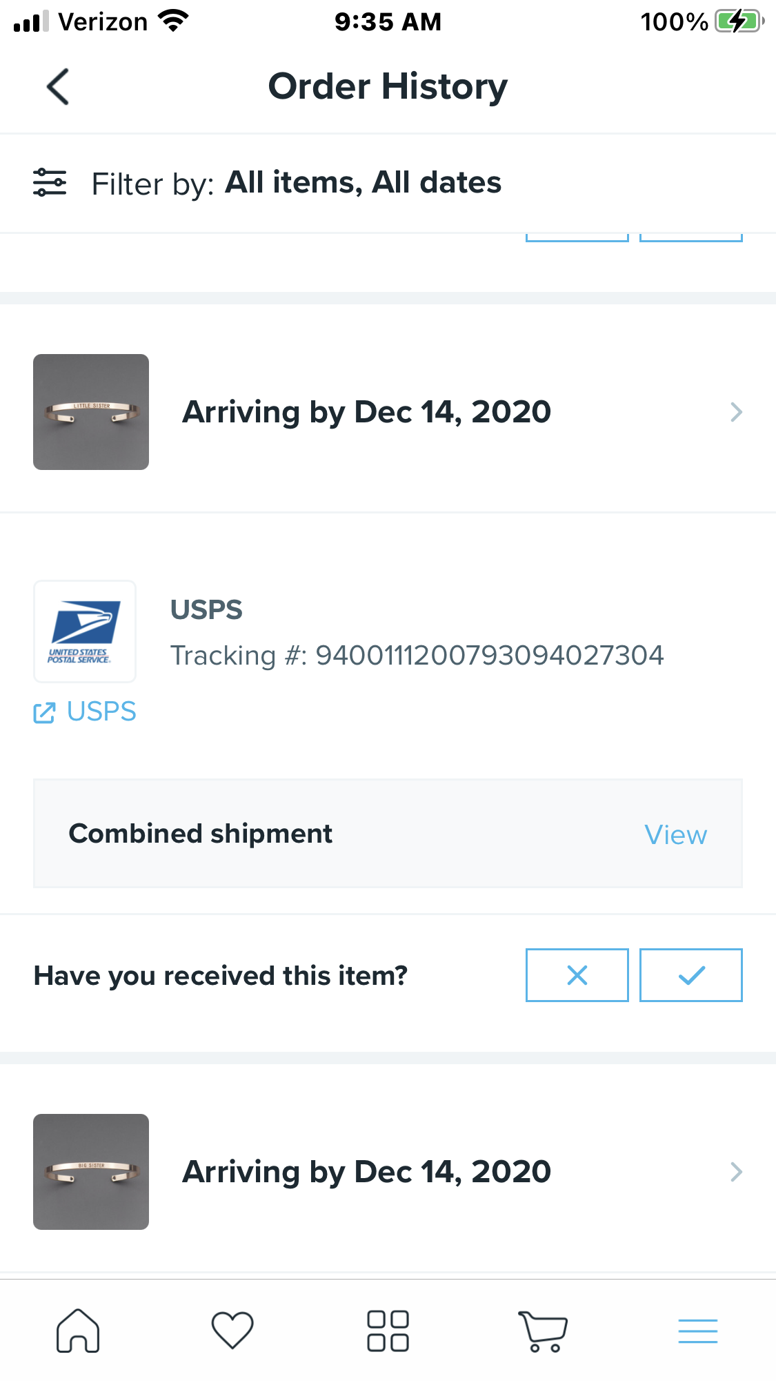 Wish complaint Have not received items order