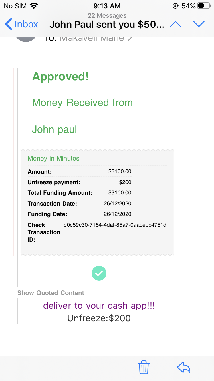 Cash App complaint Fees to receiving my money on hold