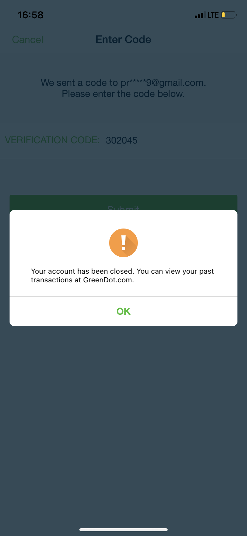 Green Dot Bank complaint My green dot account was blocked