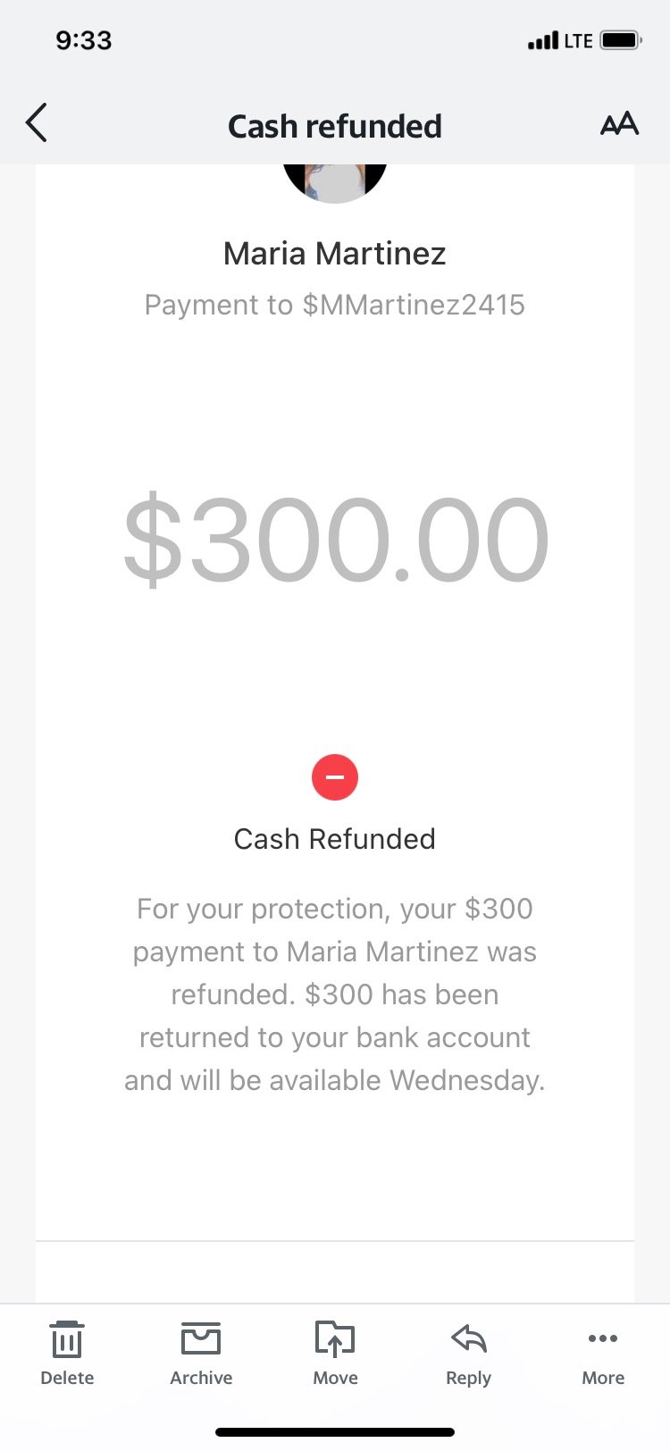 Cash App complaint Canceled payment hasn’t been returned