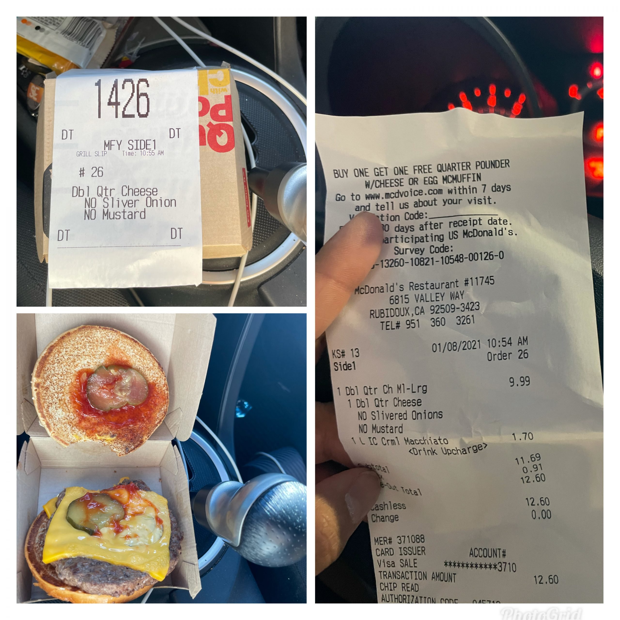 McDonalds complaint Wrong order