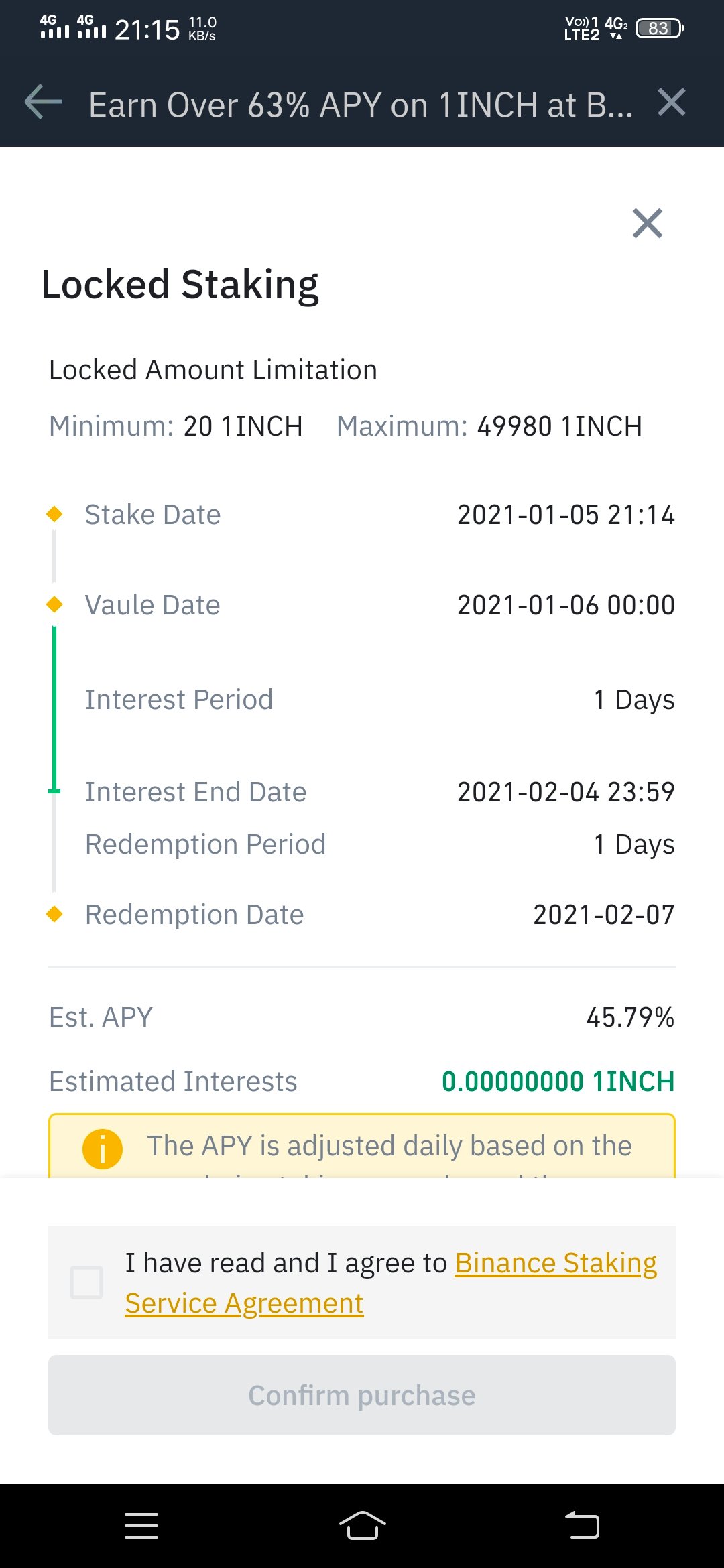 Binance complaint Incorrect amount of monthly staking