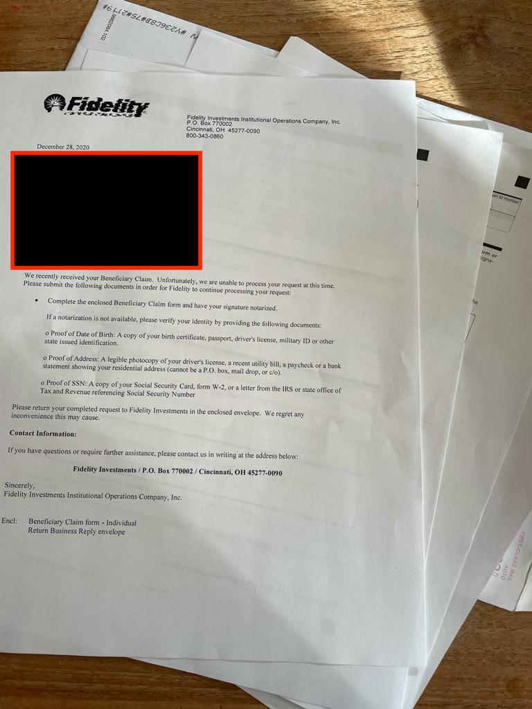 Fidelity Investments complaint Fidelity refuses to acknowledge beneficiaries