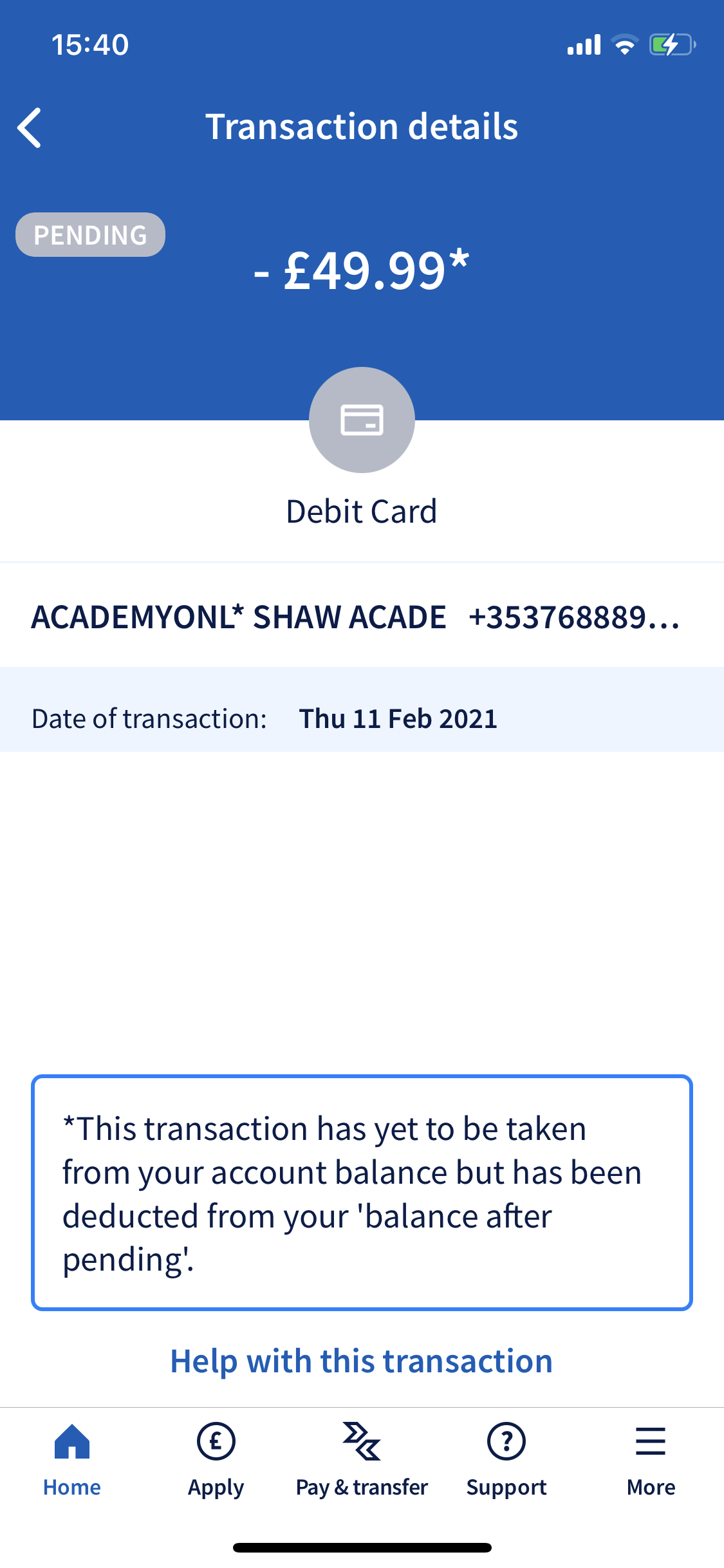 Shaw Academy complaint Scam