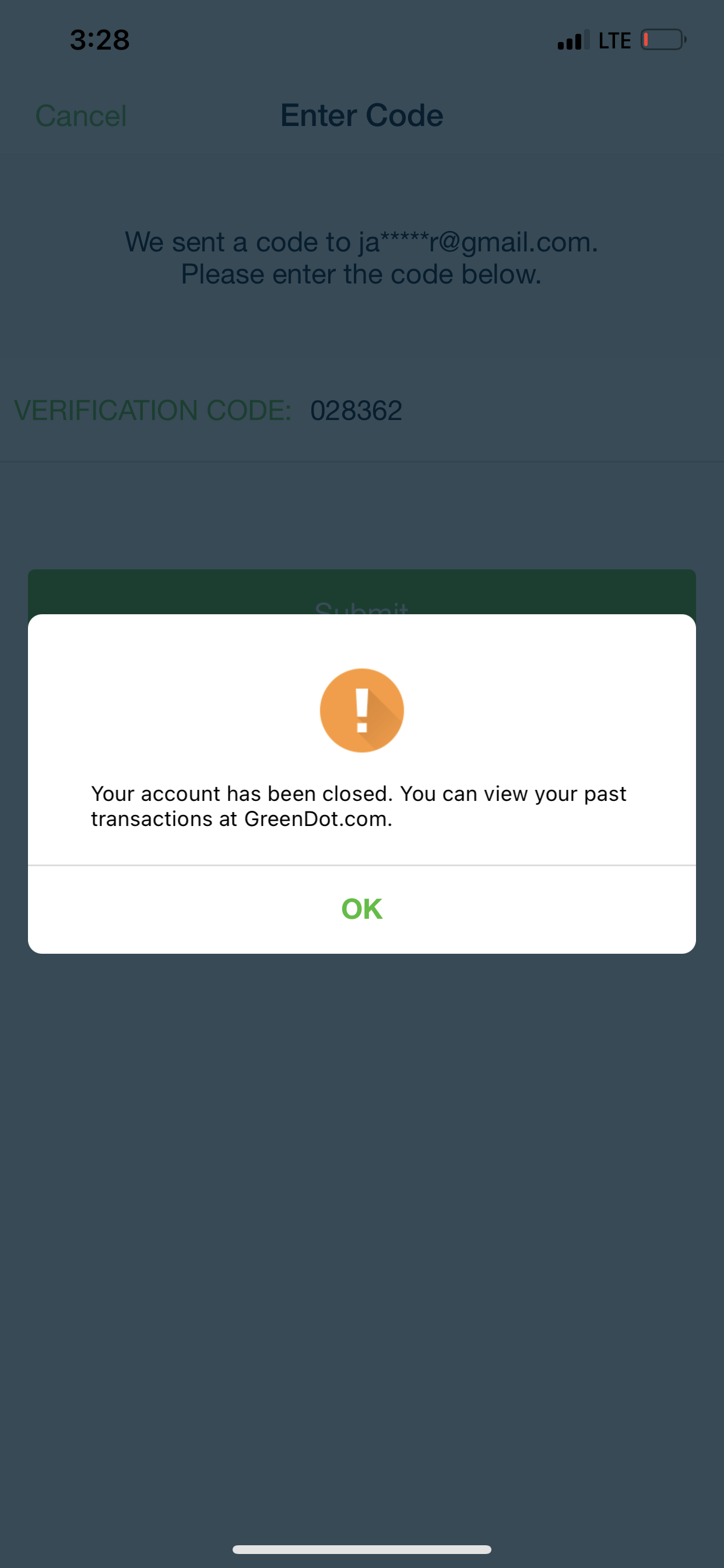 Green Dot Bank complaint A Complain about my Closed GREENDOT account