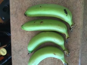 Unripe banana