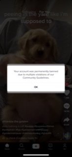 TikTok complaint Banned my daughters account