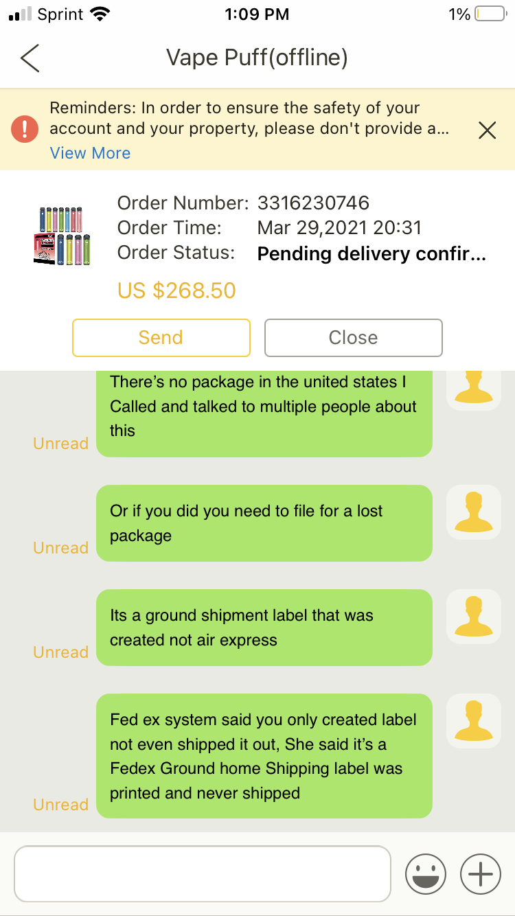DHgate.com complaint Shipment