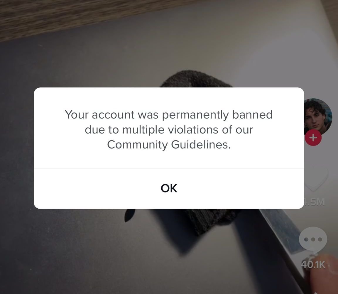 TikTok complaint My banned account