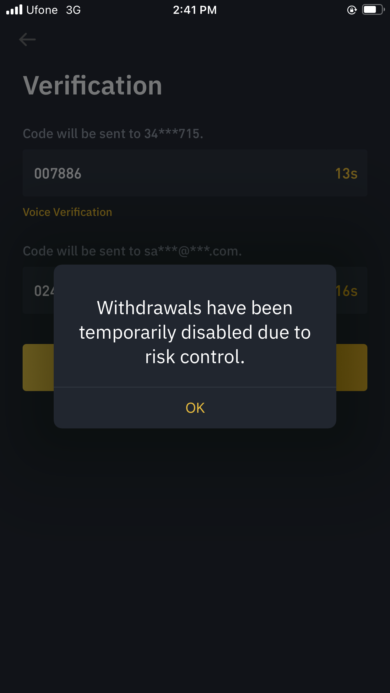 Binance complaint my withdrawal and deposit don’t working