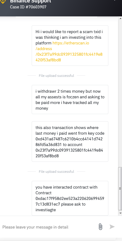 Binance complaint Lost over 99k via this scam platfrom igmarketsex.net