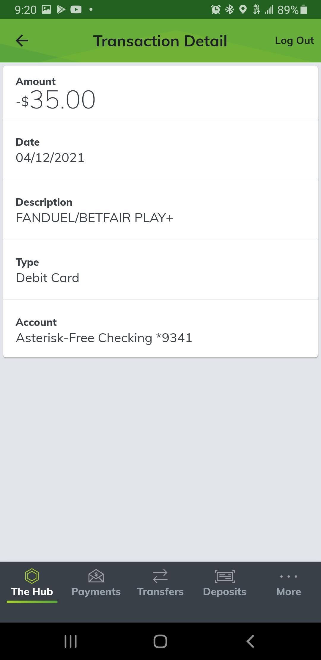 FanDuel complaint Deposit to sportsbook