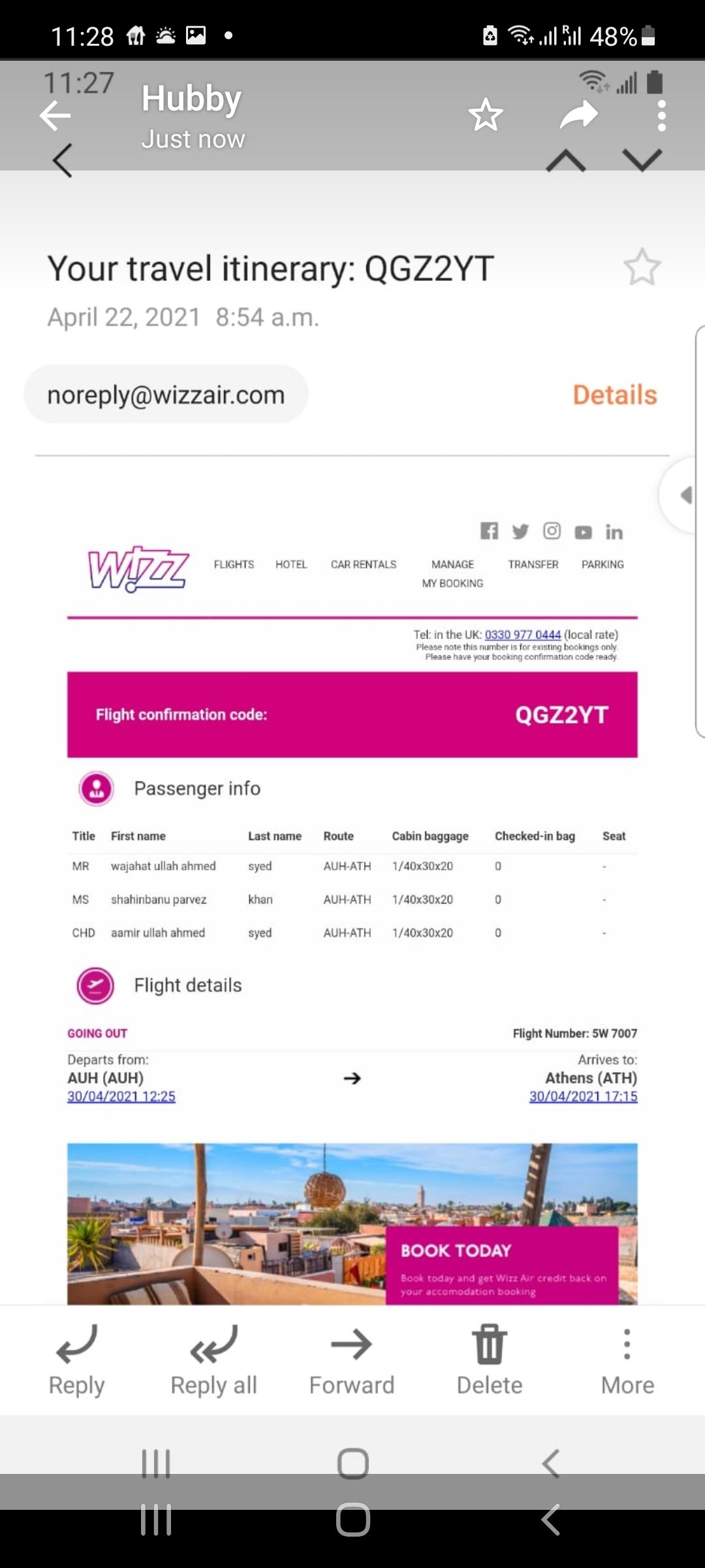 Wizz Air complaint Denied boarding refund of ticket and luggage costs