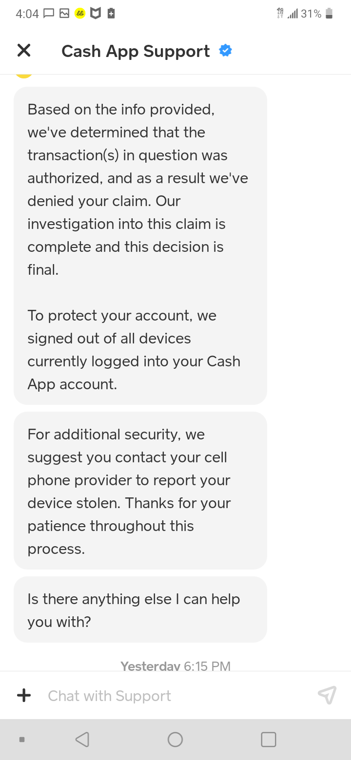 Cash App complaint Bank Account drained over night
