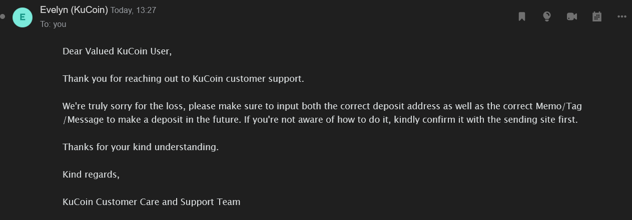 KuCoin complaint Kucoin has appropriated my transfer