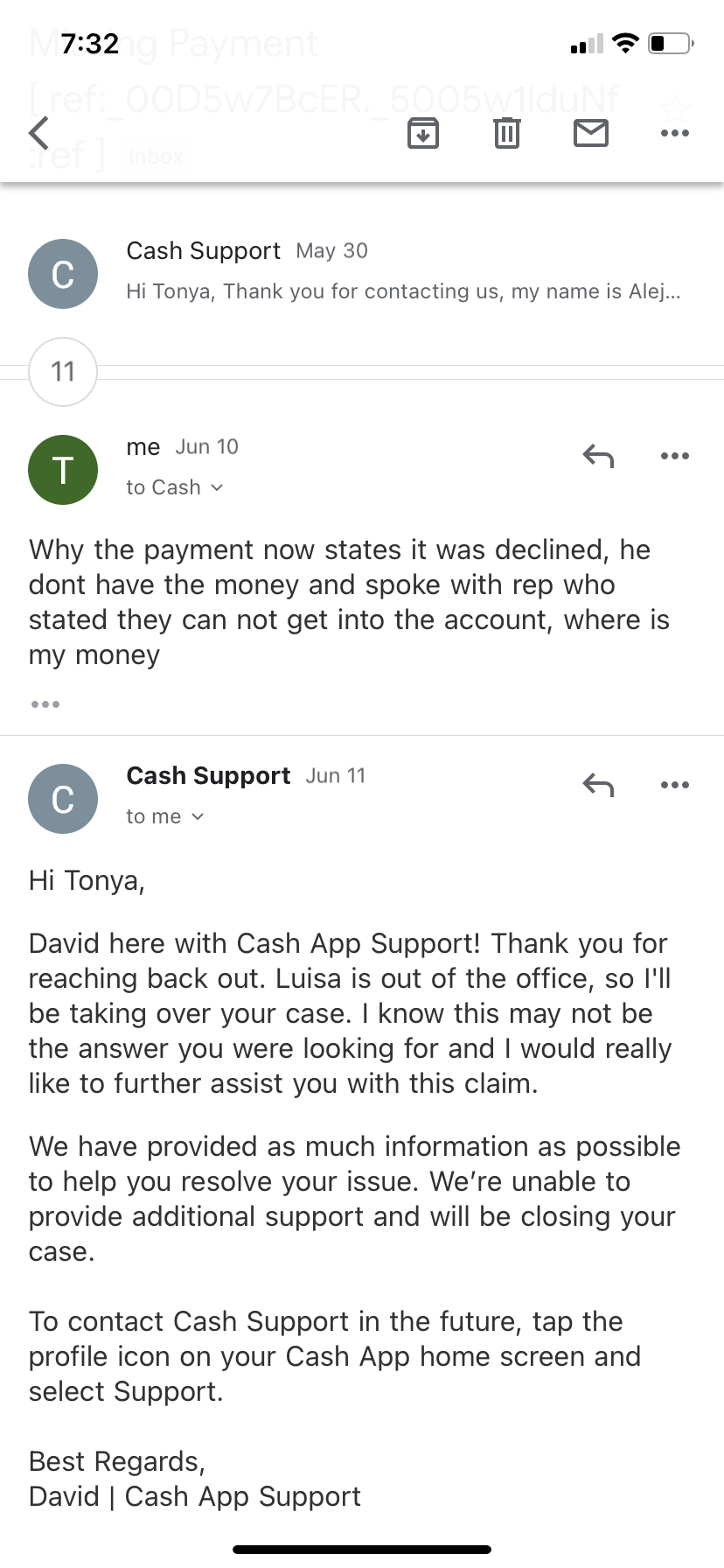 Cash App complaint Won’t refund