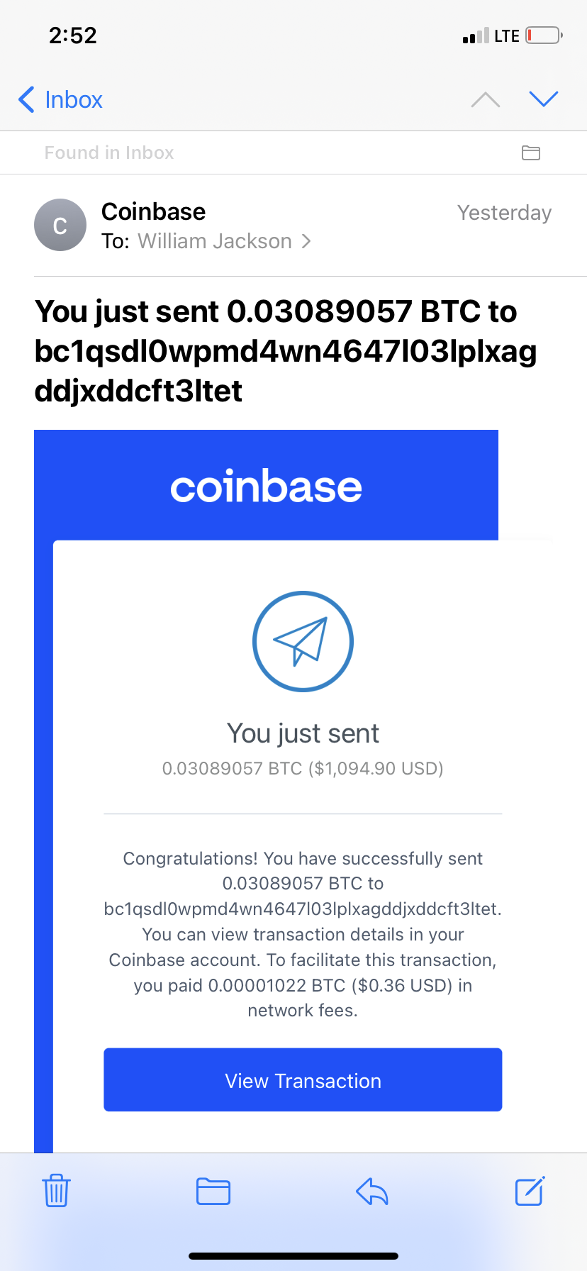 Coinbase complaint Stolen Bitcoin