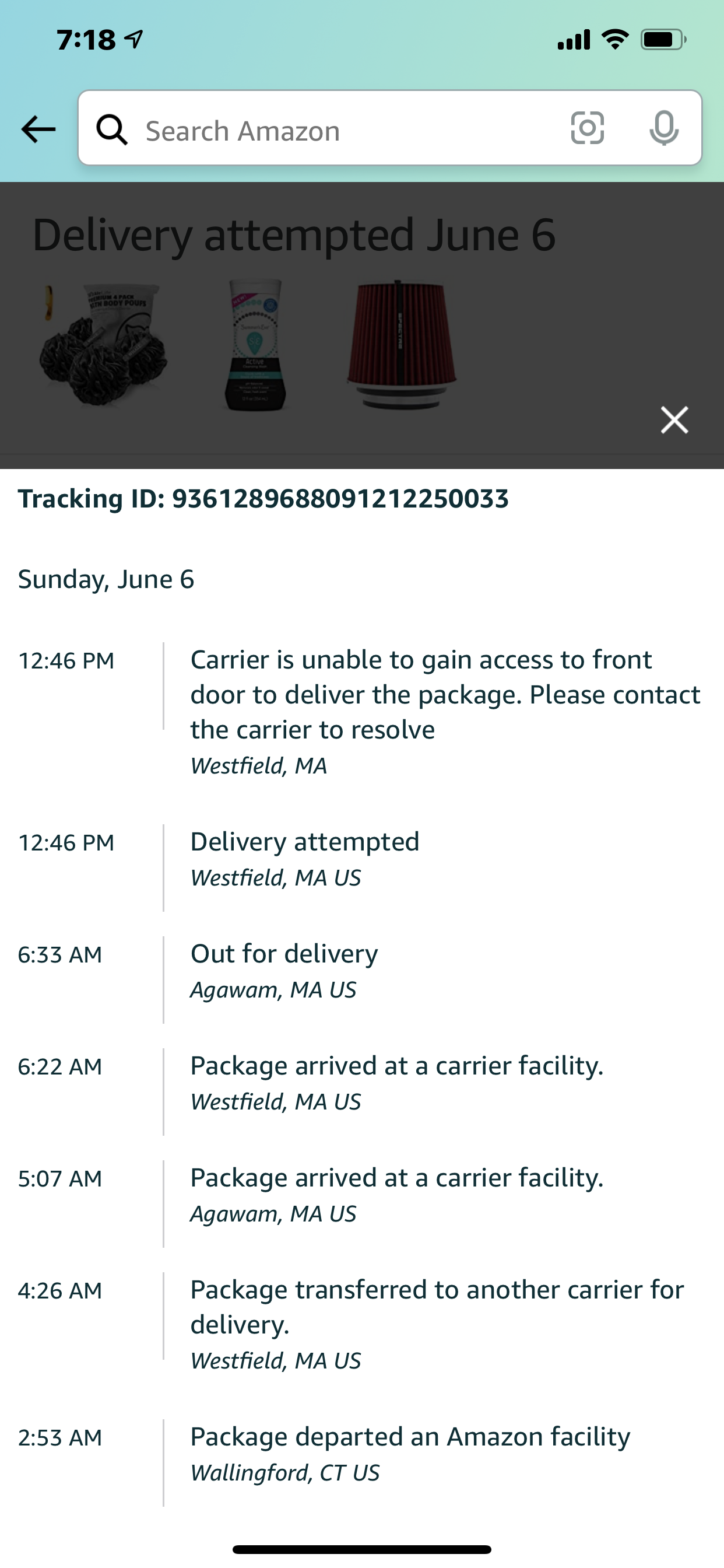 Amazon complaint Order Never Delivered