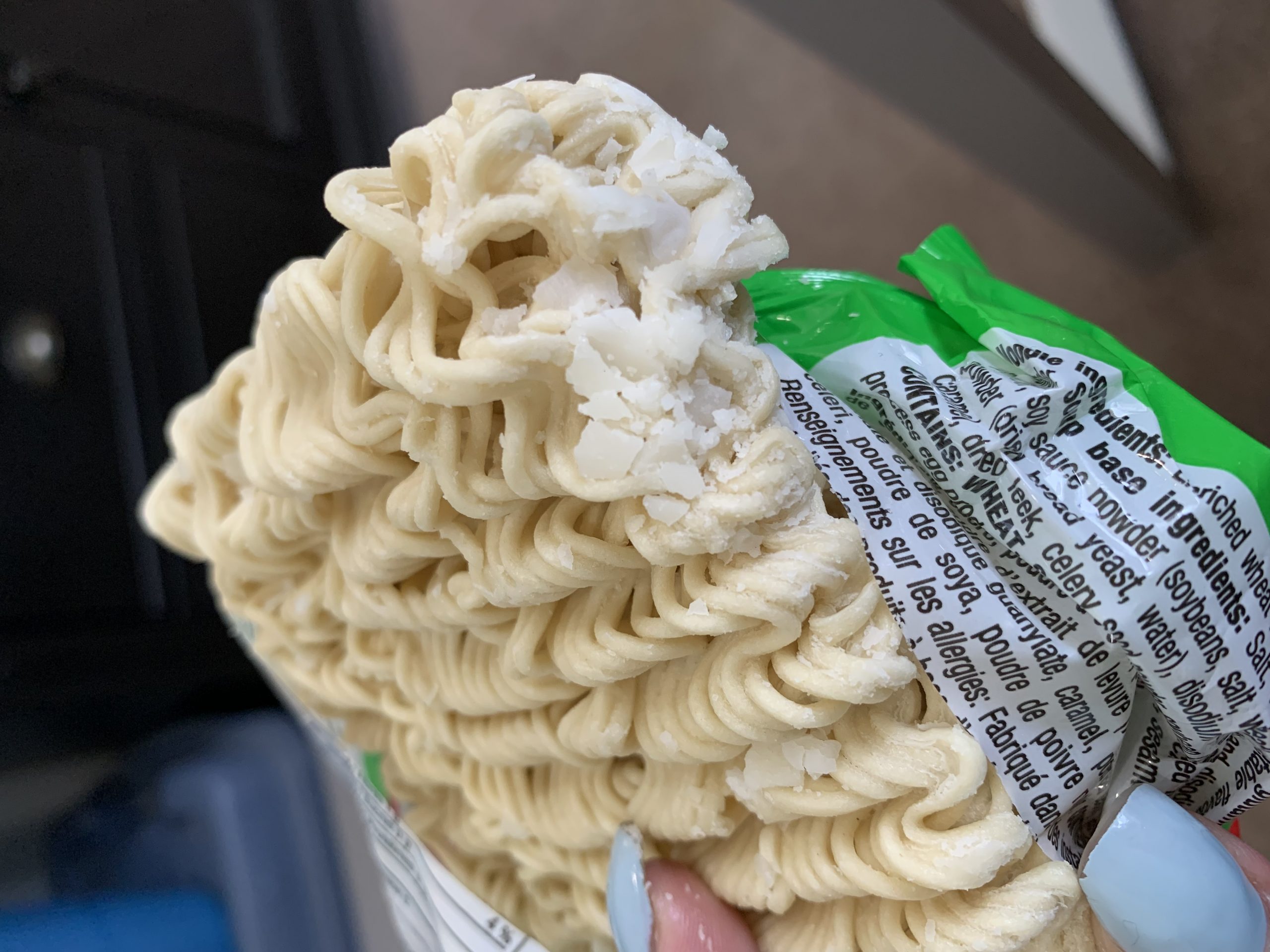 Mr. Noodles complaint Wax on noodles