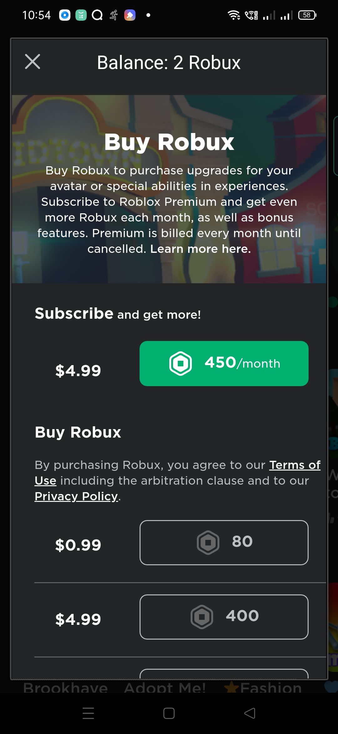 Roblox complaint Due to robux and money deduction