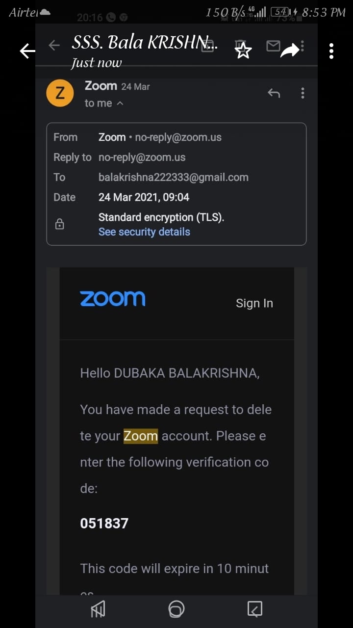 Zoom complaint PAYMENT Deducted from Termination accounts