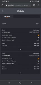Money bet return