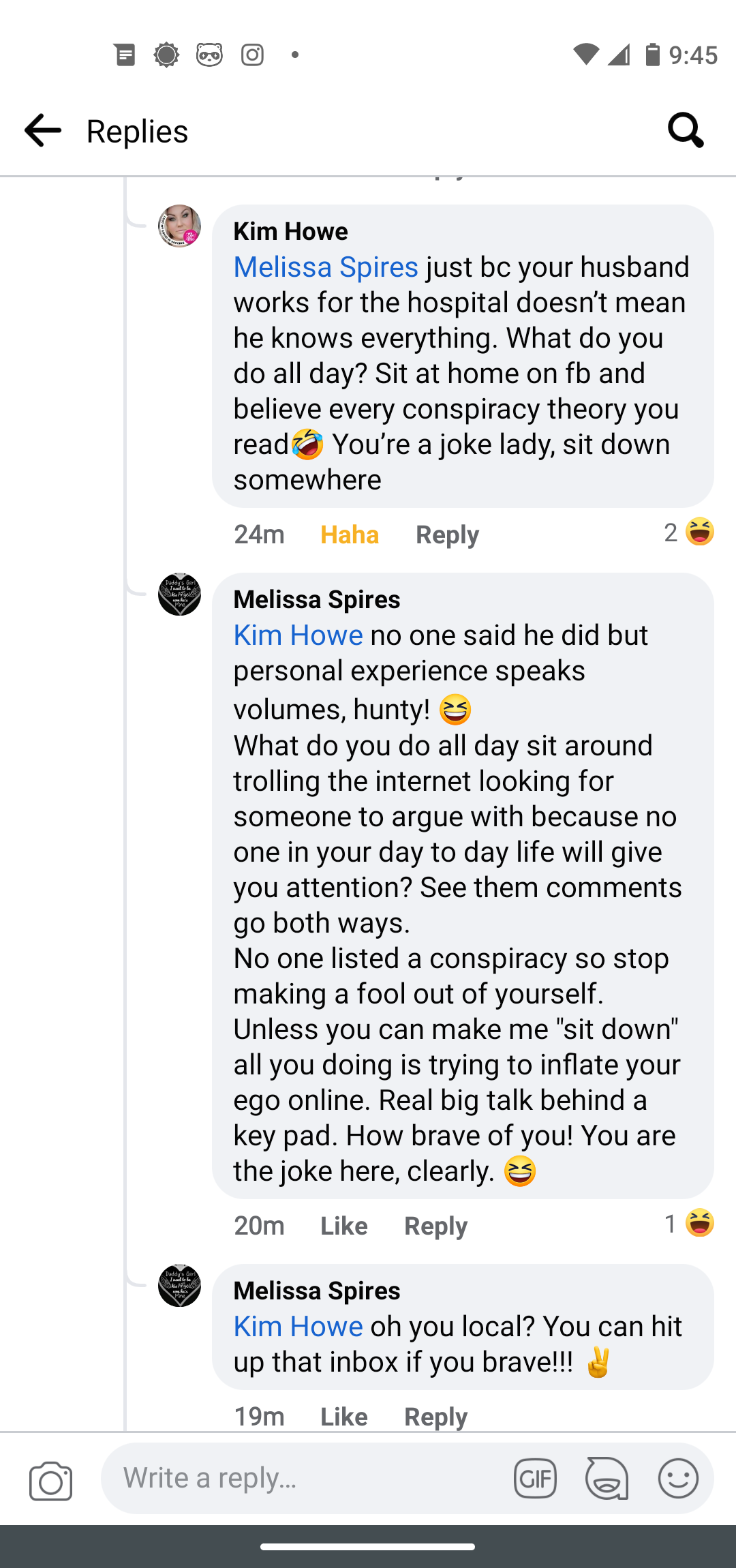 Prisma Health complaint Hospital employee verbally attacking online user.