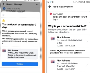 Facebook complaint RATTLESNAKE LIVES MATTER, who knew