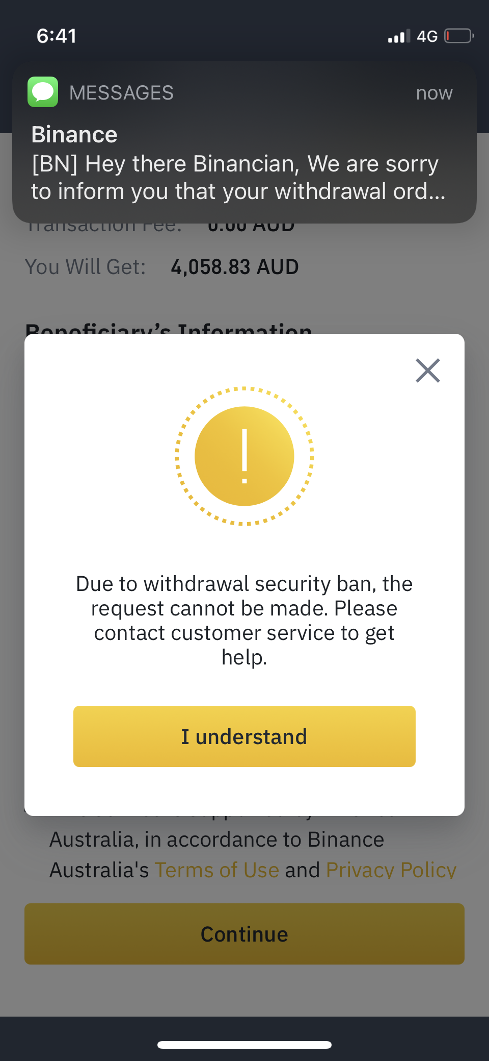 Binance complaint They won’t release my funds so I can withdraw or transfer