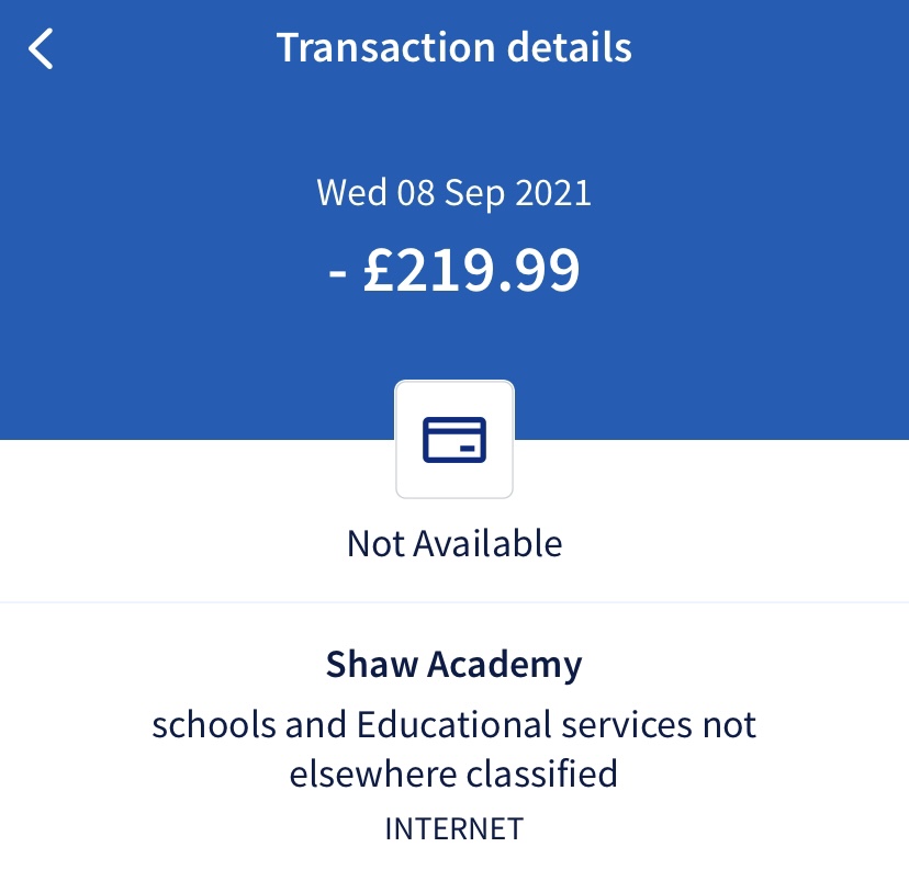 Shaw Academy complaint Refund request