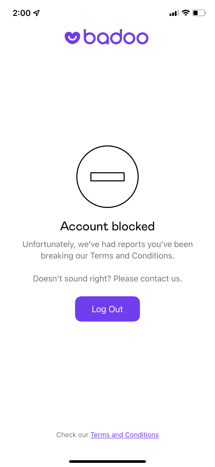 Badoo complaint Keeps blocking me due to my race