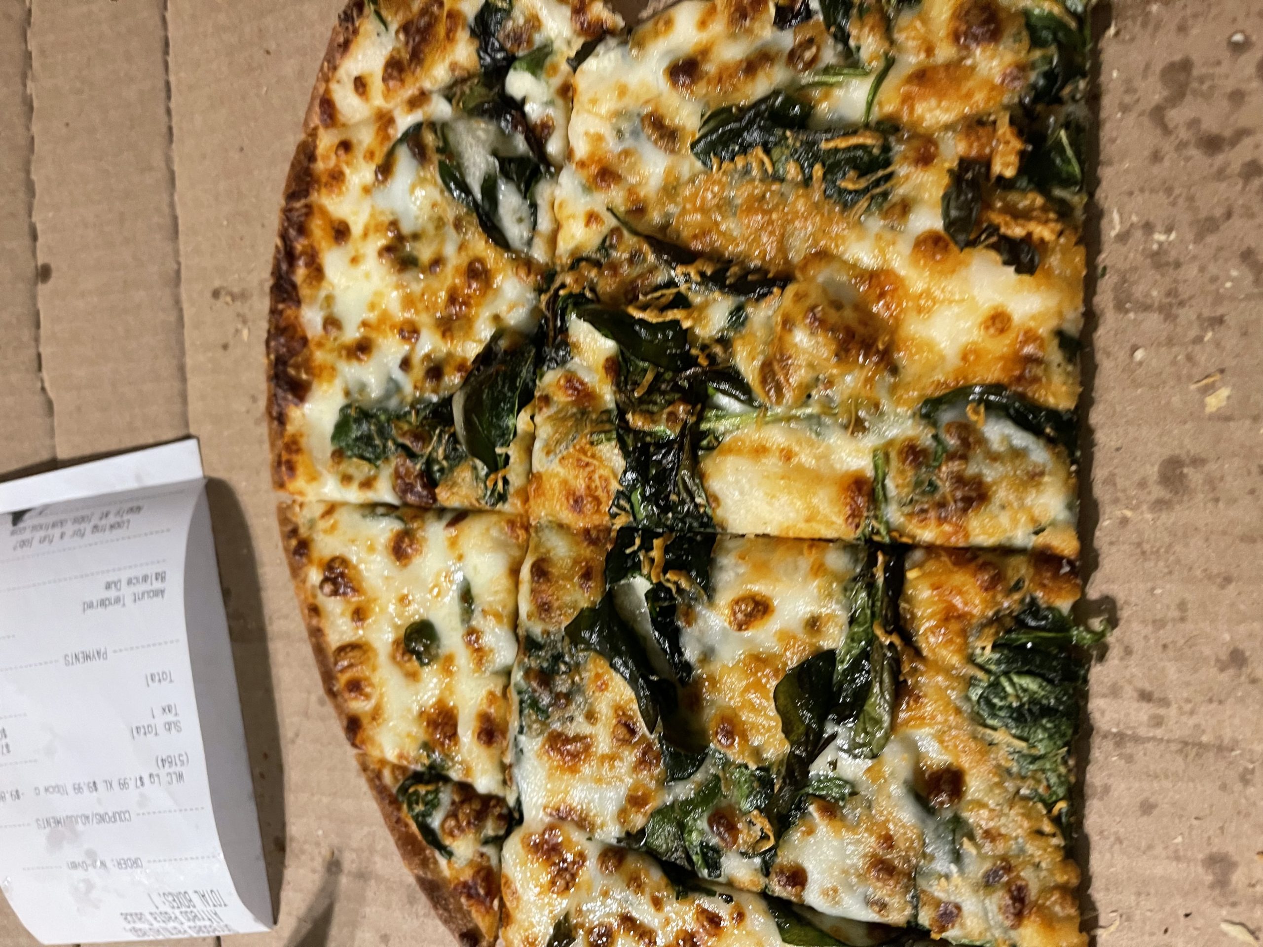 Dominos Pizza complaint Burnt Pizza