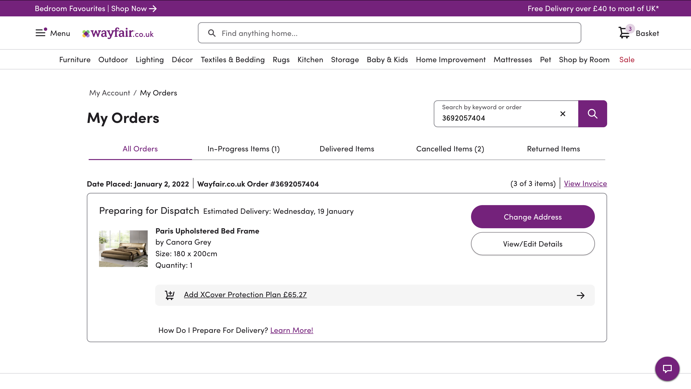 Wayfair.co.uk complaint I was out of pocket to the assembly company on Wayfair's advice