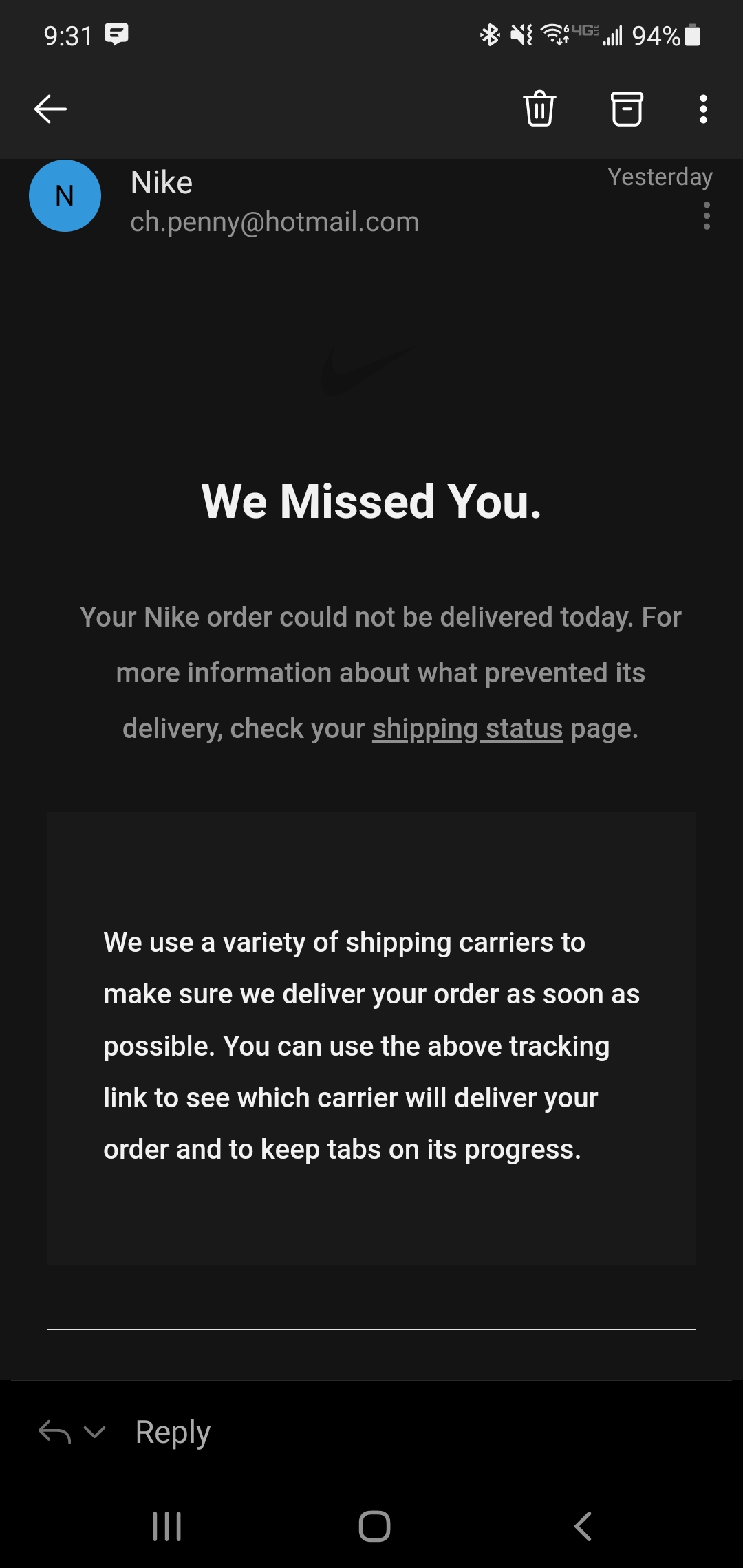 Nike complaint Nike is terrible!