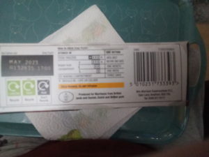 Complaint about Morrison’s Liver, Bacon and mash meal