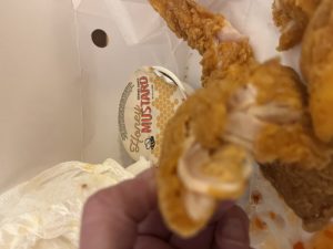 Raw chicken fingers