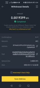 Not return btc
