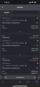 Returned bet