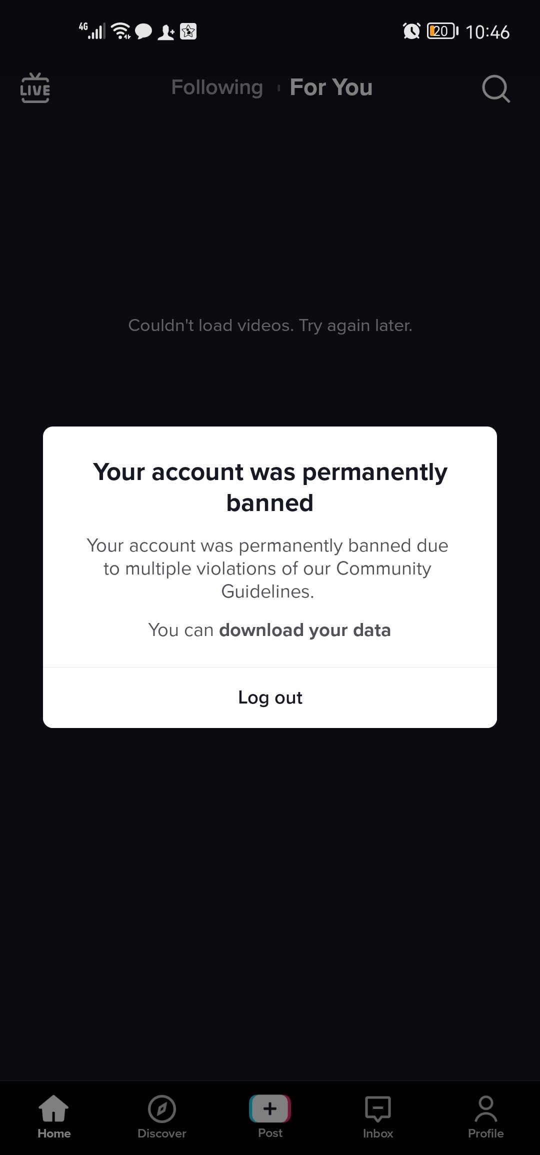 TikTok complaint banned for no reason