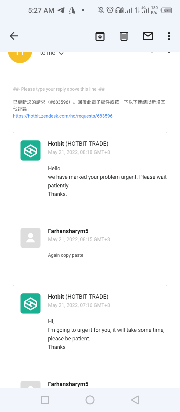 Hotbit complaint Ban My Account