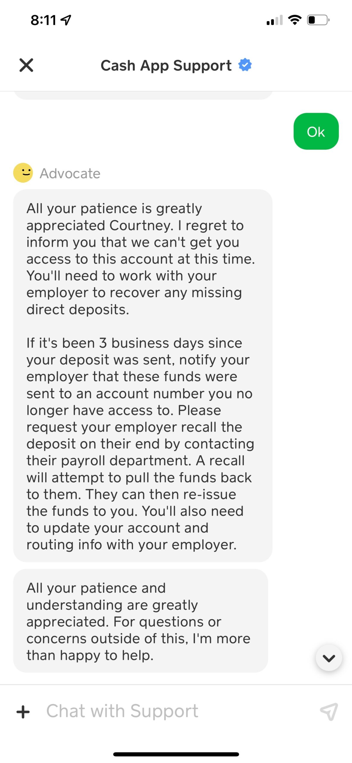 Cash App complaint Denied close account transfer unable to access my funds