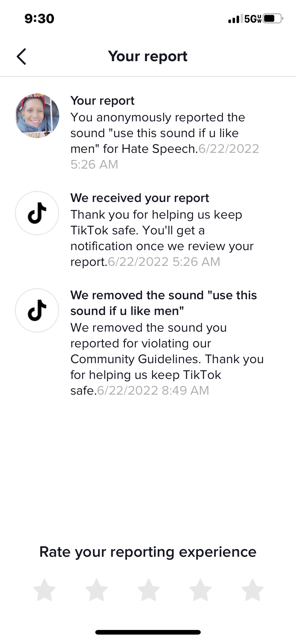 TikTok complaint Discriminatory song on tiktok
