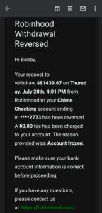 Restricted withdraw
