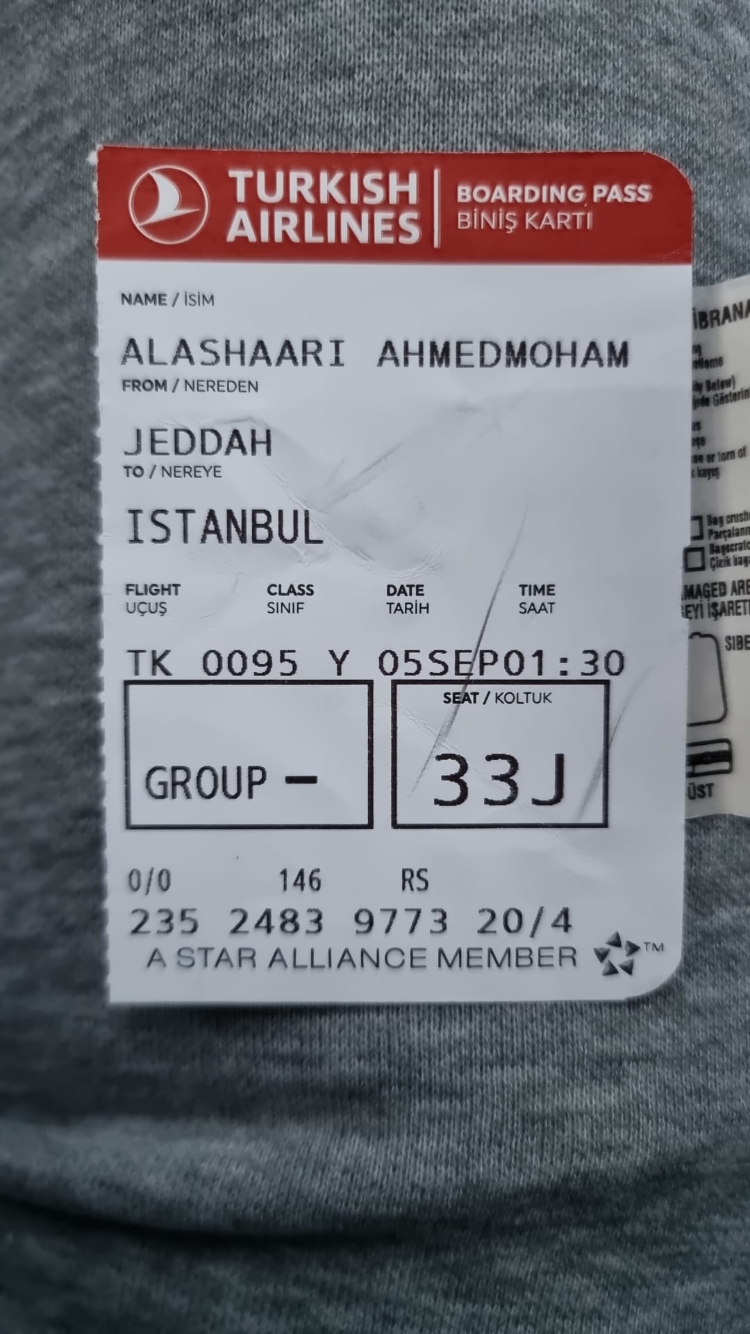 Turkish Airlines complaint lost bags