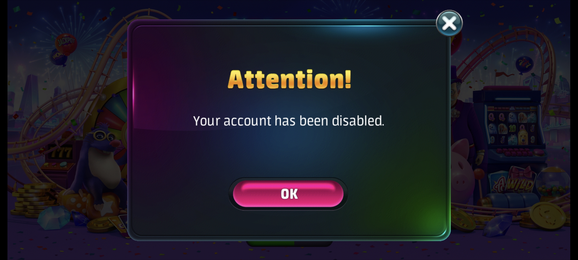 Disabled account