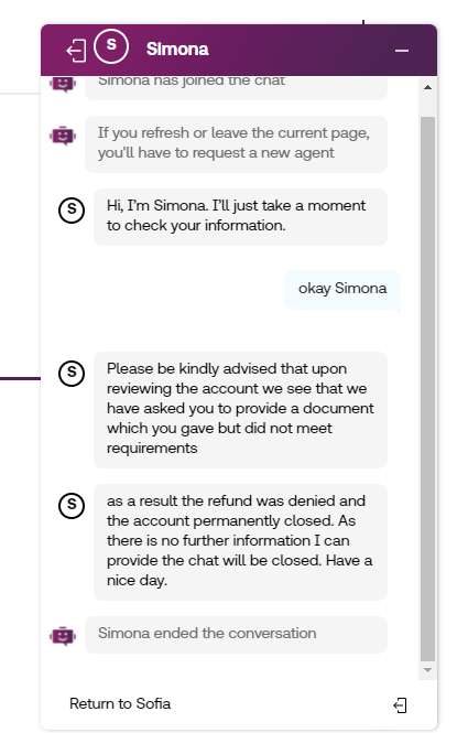 Skrill complaint Closed Account without back Money
