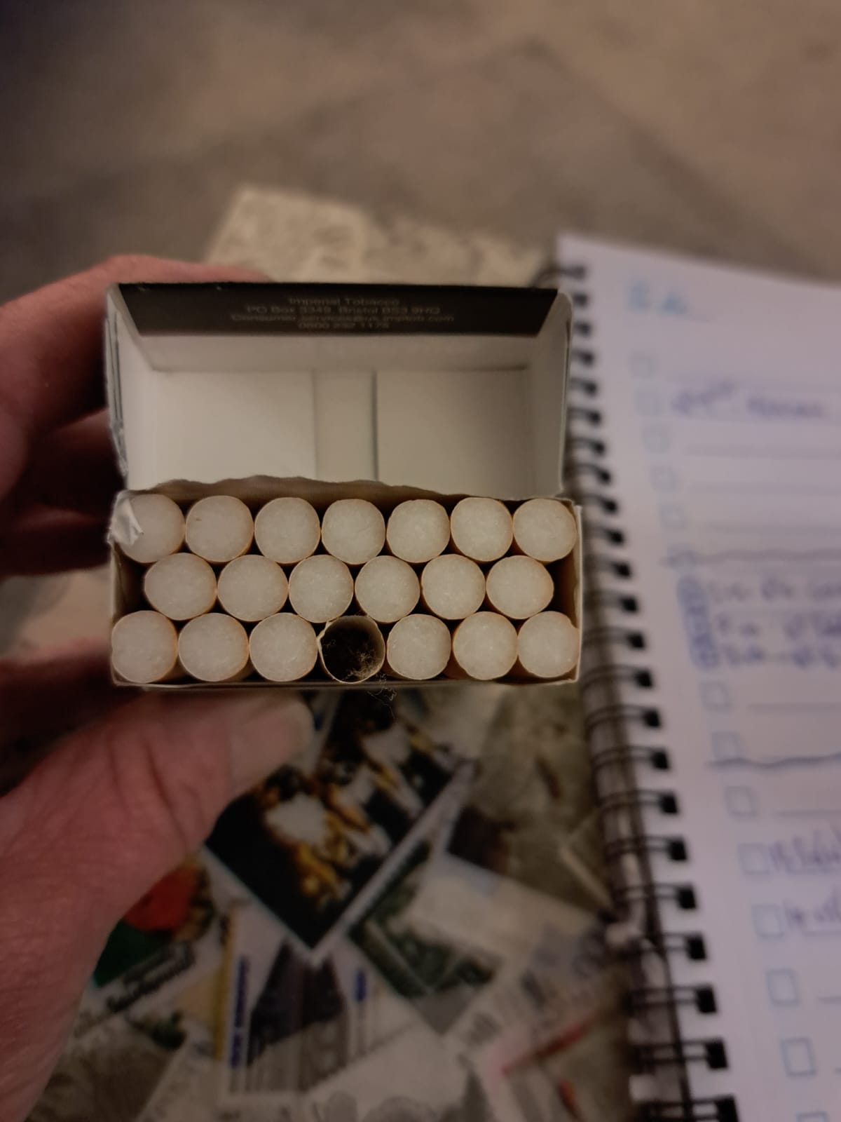 Faulty cigarette