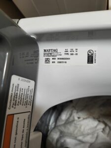 Maytag washing machine defect